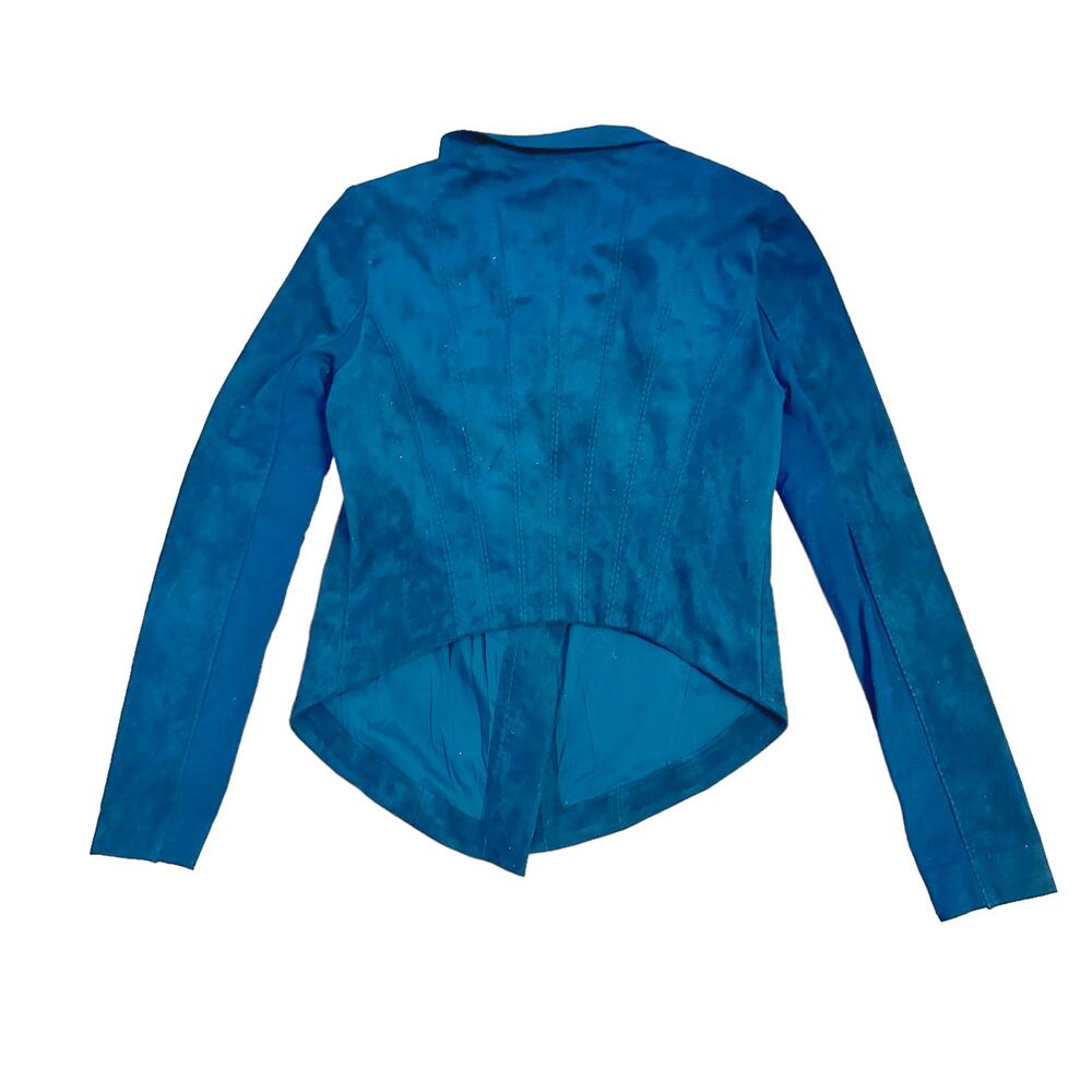 BCBG Max Azria Black Draped Ultrasuede Jacket - Picture 4 of 13
